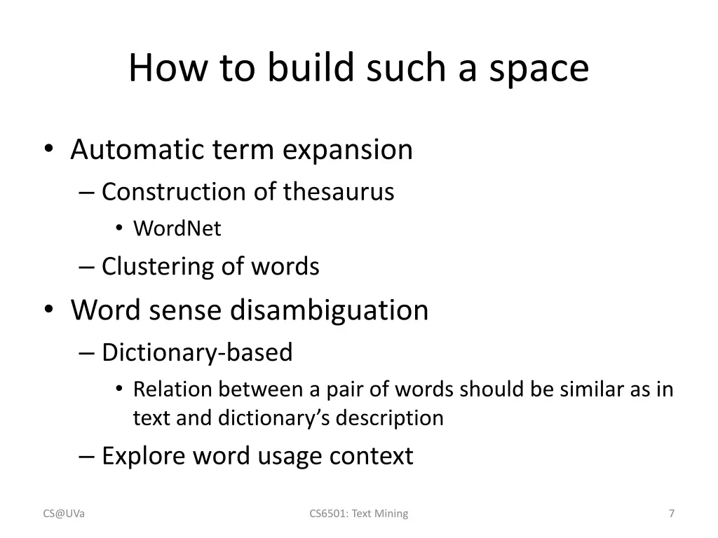 how to build such a space