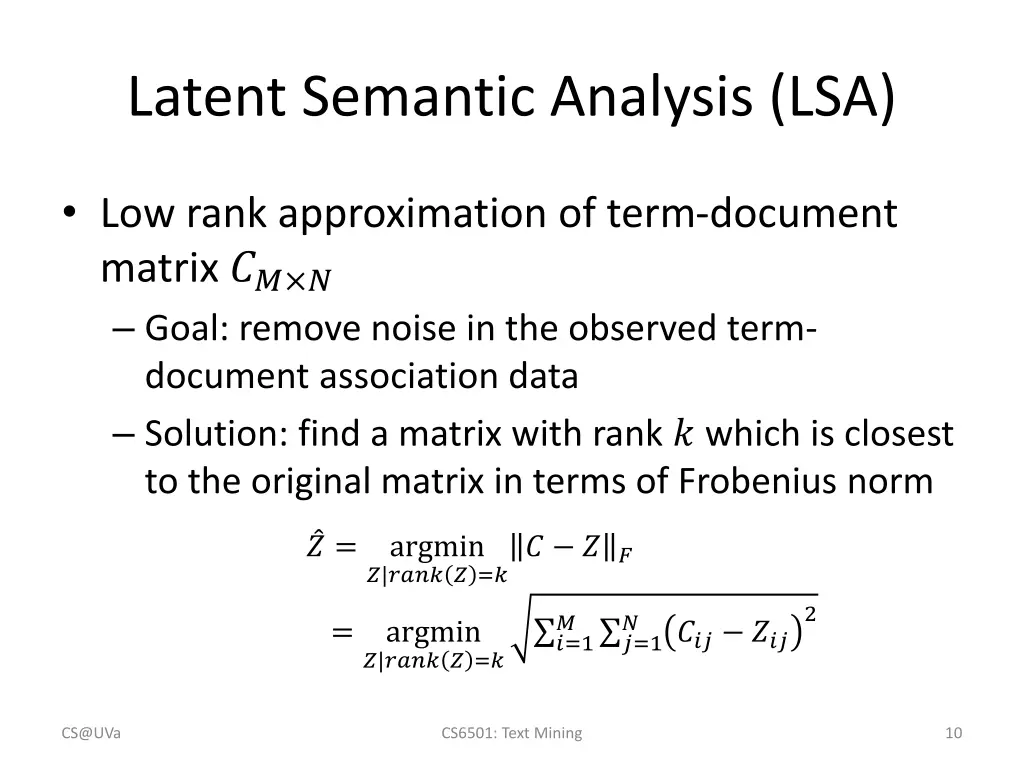 latent semantic analysis lsa