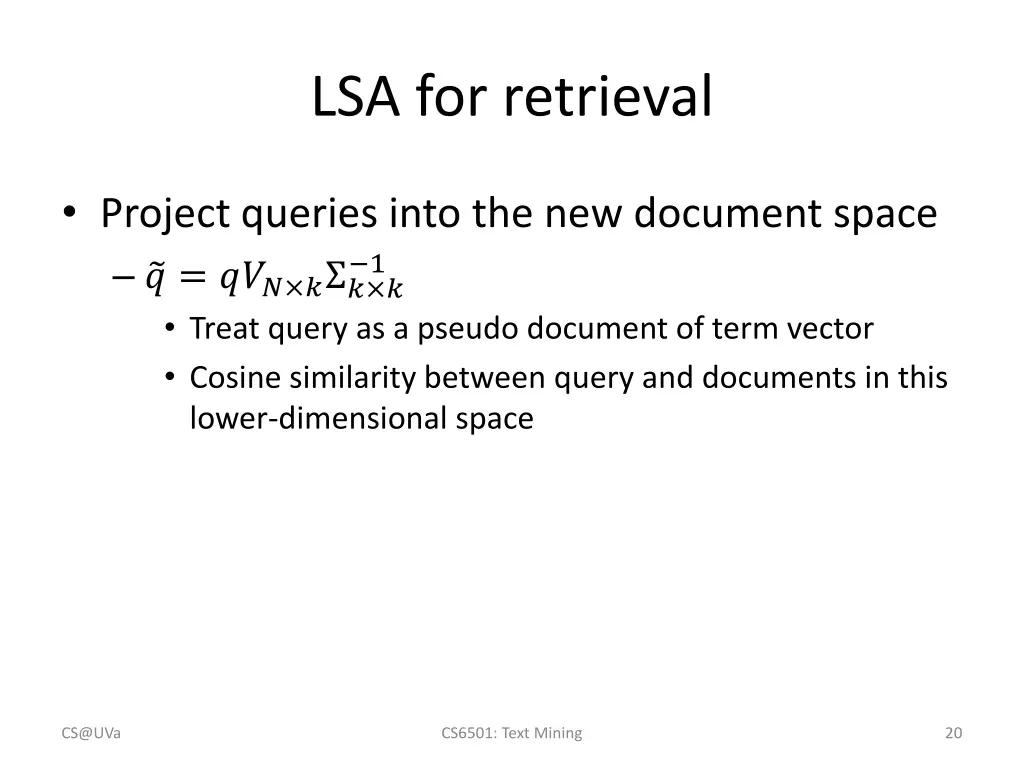 lsa for retrieval