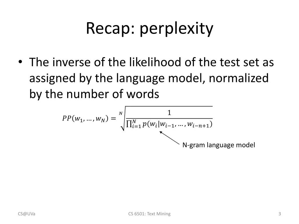 recap perplexity