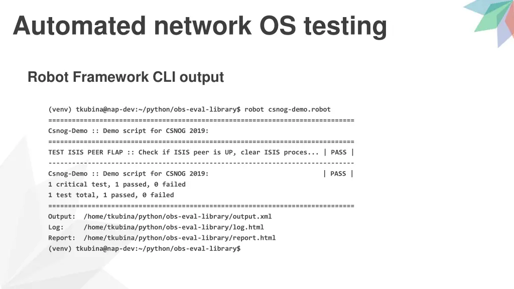 automated network os testing 16