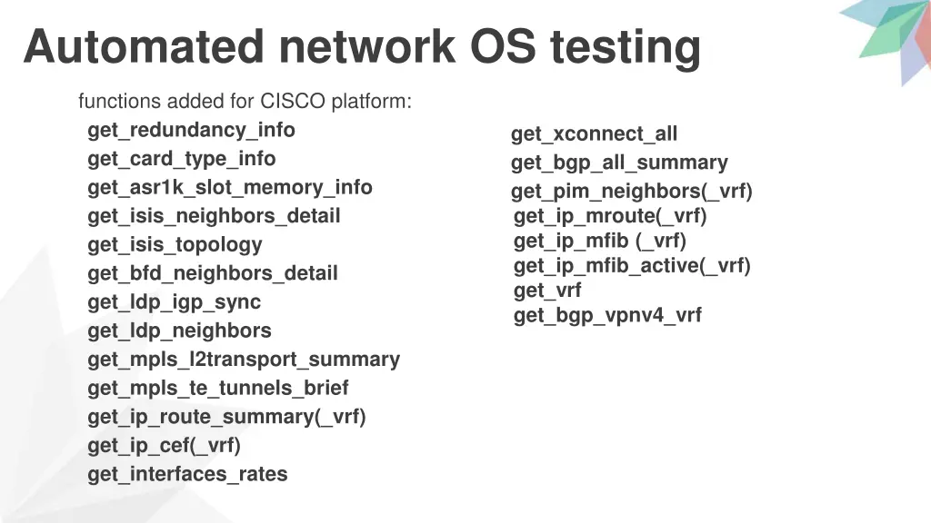 automated network os testing 7