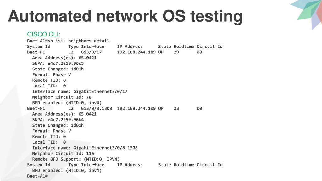 automated network os testing 9