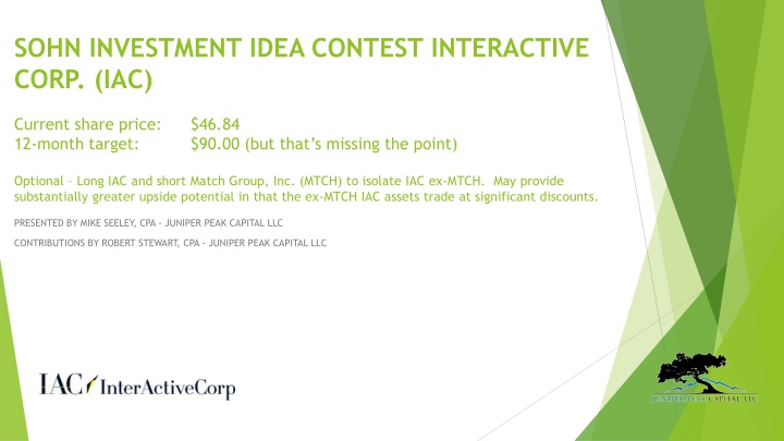 sohn investment idea contest interactive corp iac