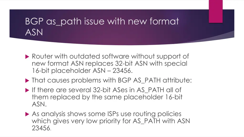 bgp as path issue with new format asn