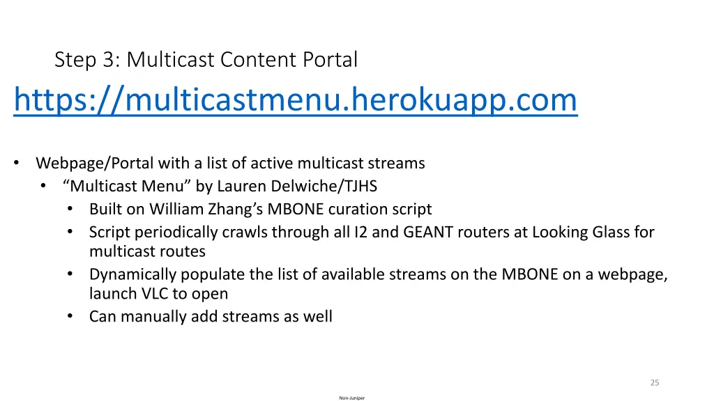 step 3 multicast content portal https