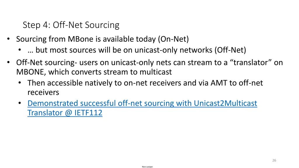 step 4 off net sourcing sourcing from mbone