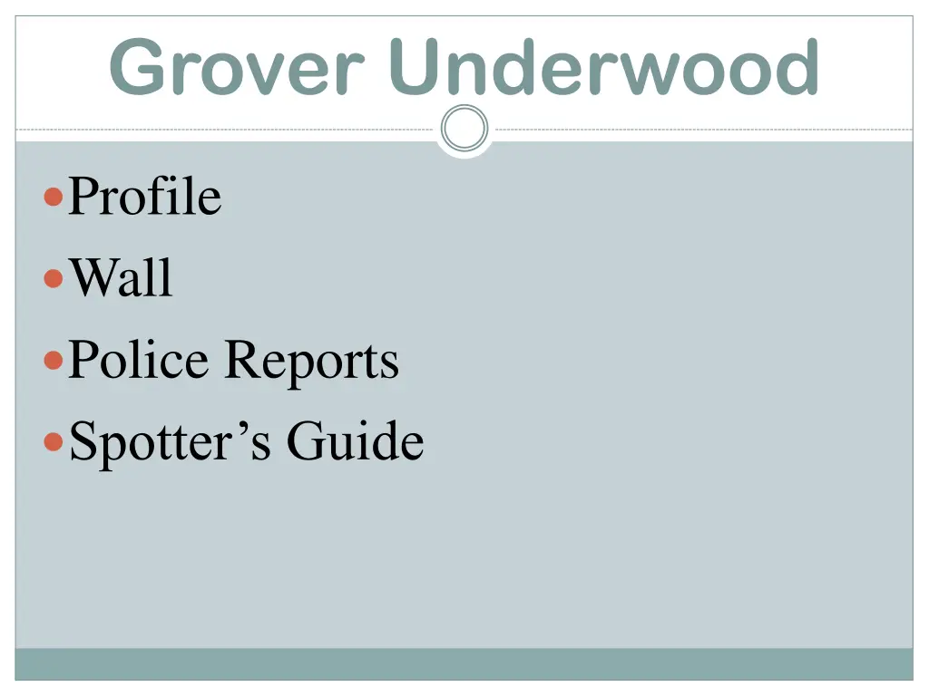 grover underwood 1