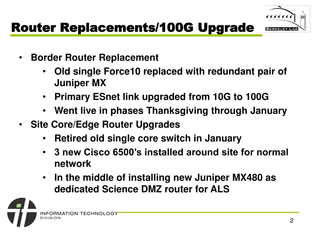 router replacements 100g upgrade router