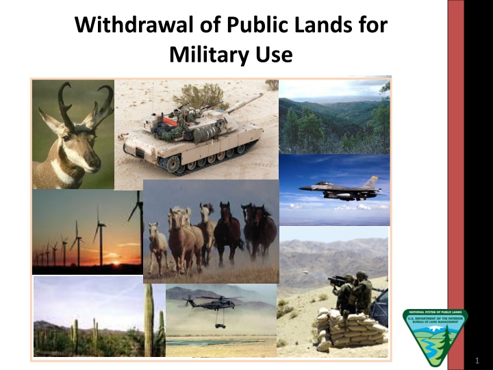 withdrawal of public lands for military use