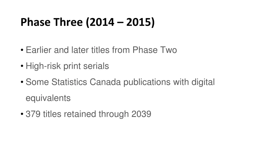 phase three 2014 2015