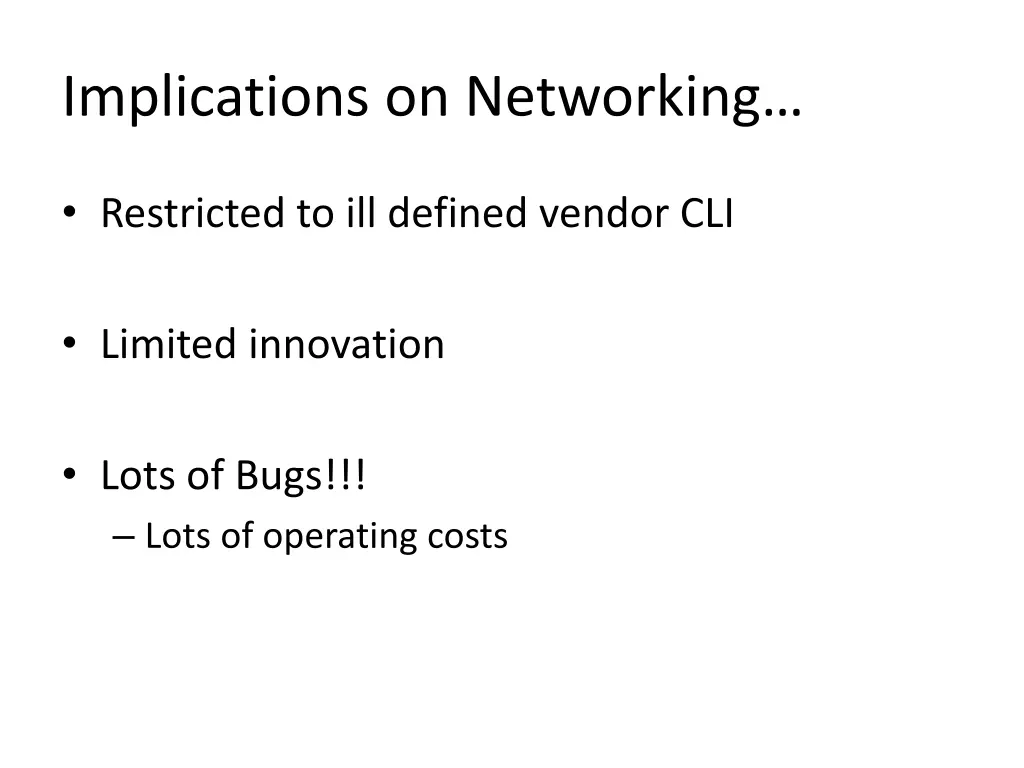 implications on networking