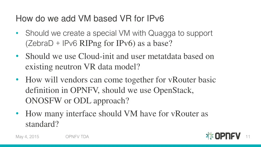 how do we add vm based vr for ipv6