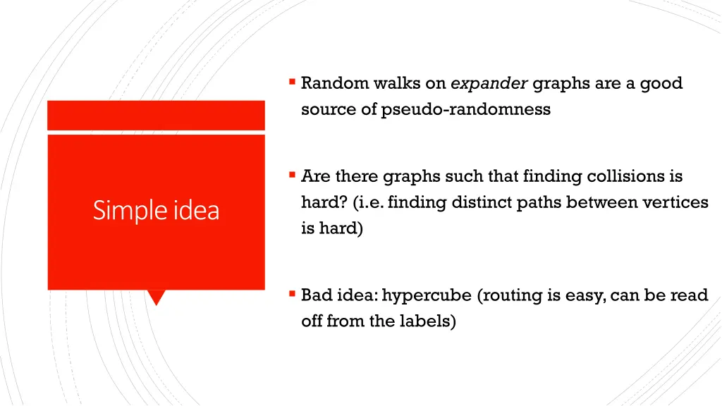 random walks on expander graphs are a good source