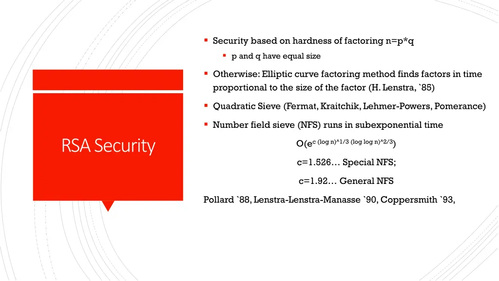 security based on hardness of factoring 1