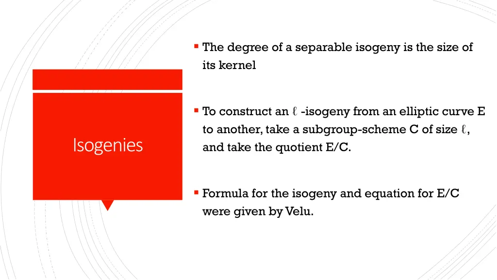 the degree of a separable isogeny is the size