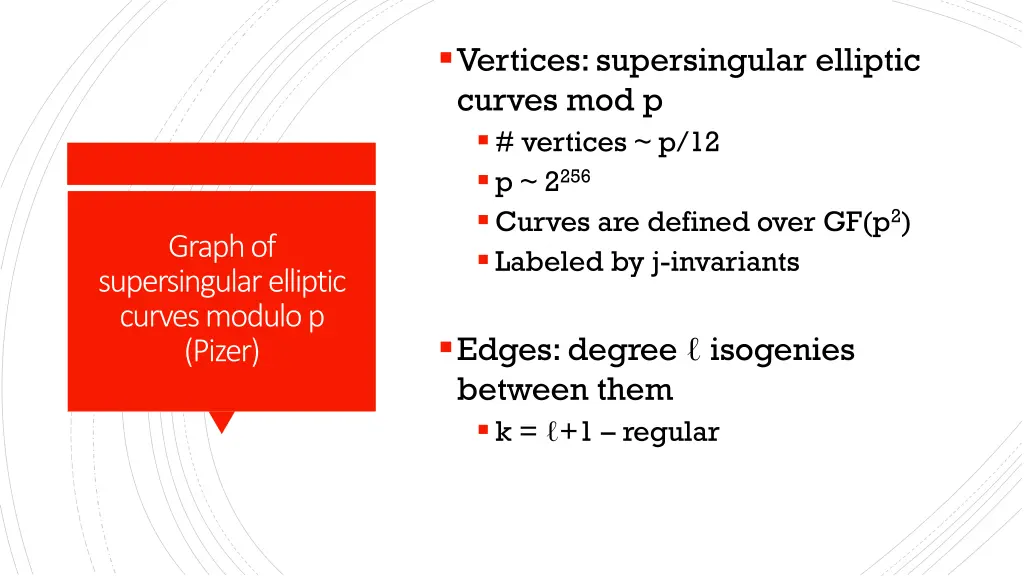 vertices supersingular elliptic curves 1