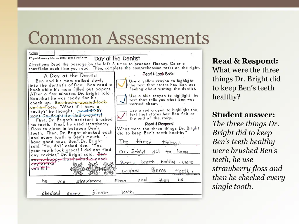 common assessments