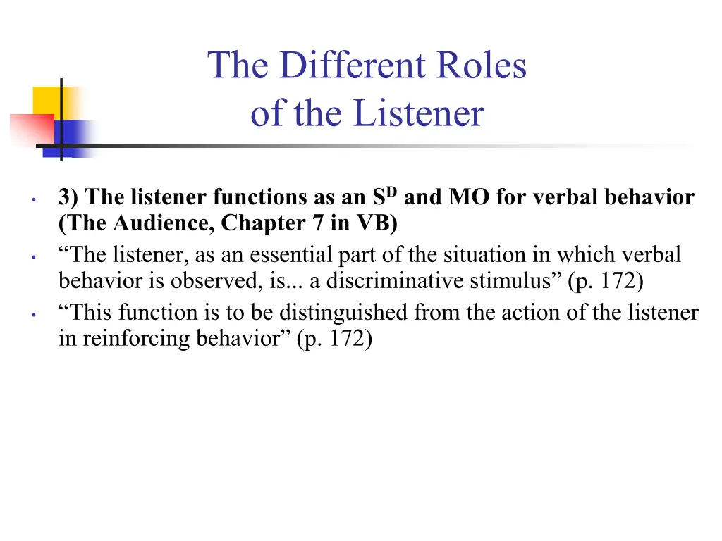 the different roles of the listener 2