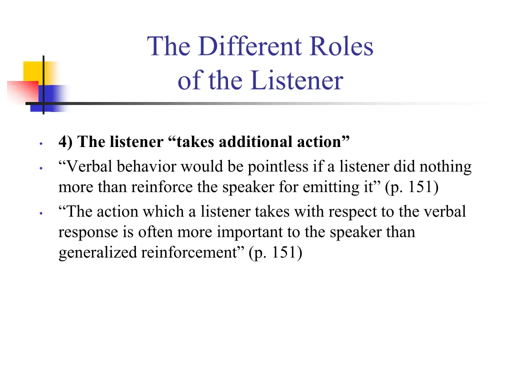 the different roles of the listener 3