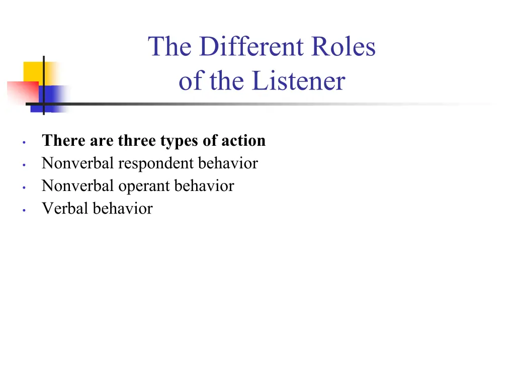 the different roles of the listener 4