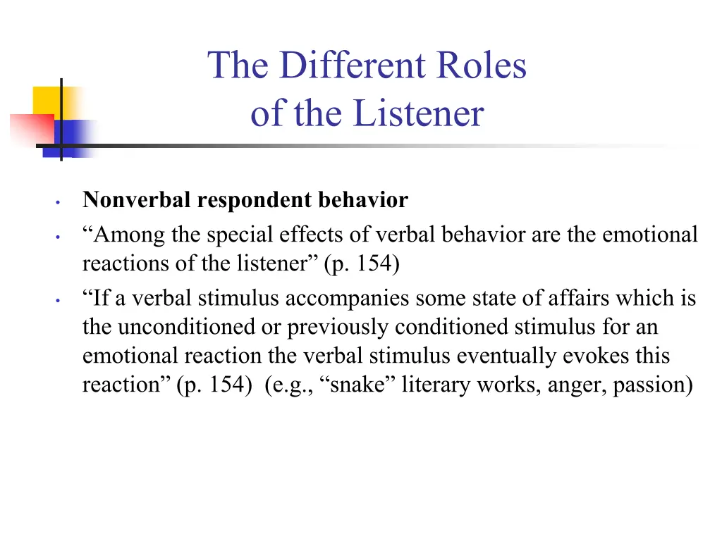 the different roles of the listener 5