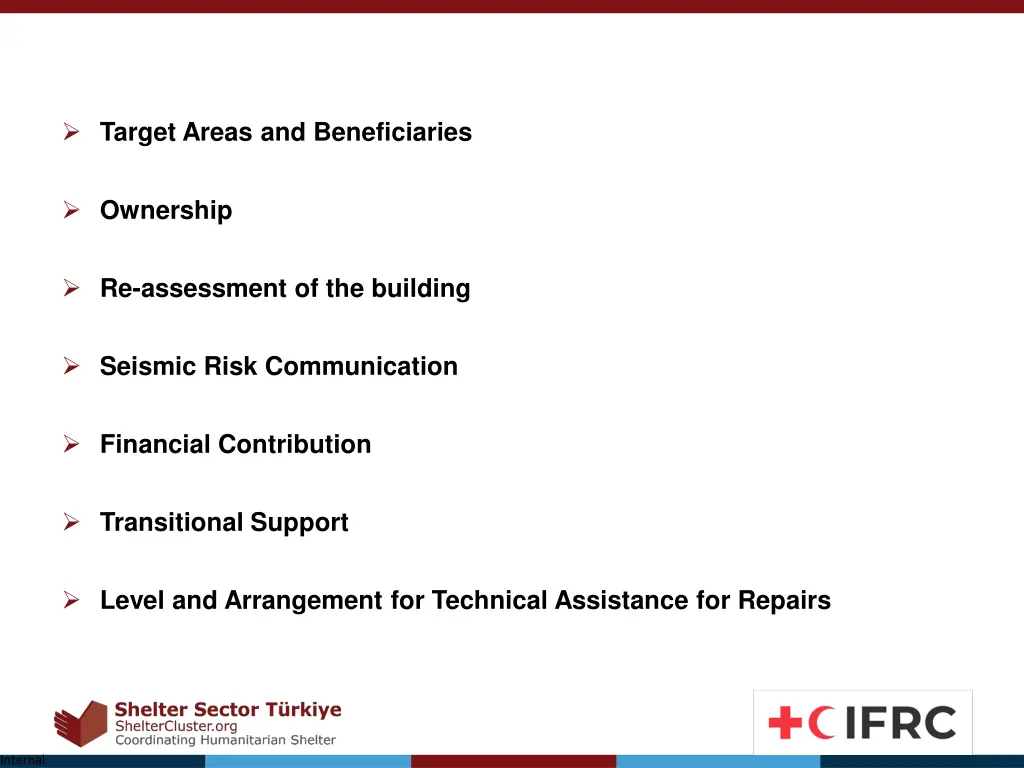 target areas and beneficiaries