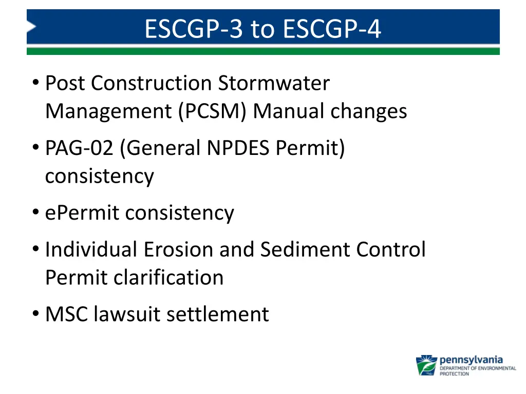 escgp 3 to escgp 4