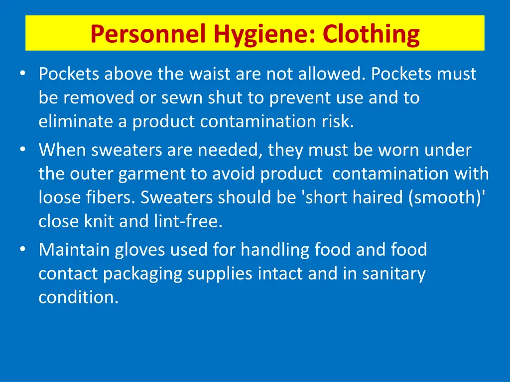 personnel hygiene clothing 1