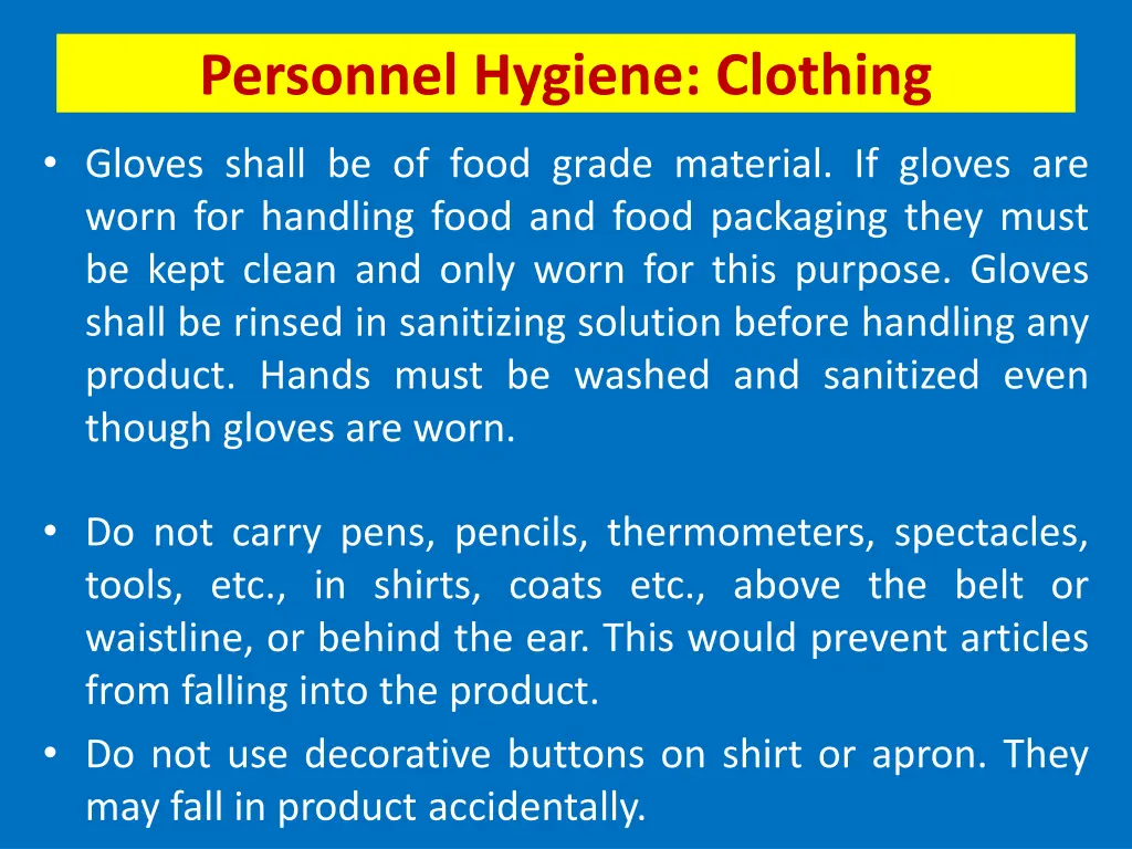 personnel hygiene clothing 2