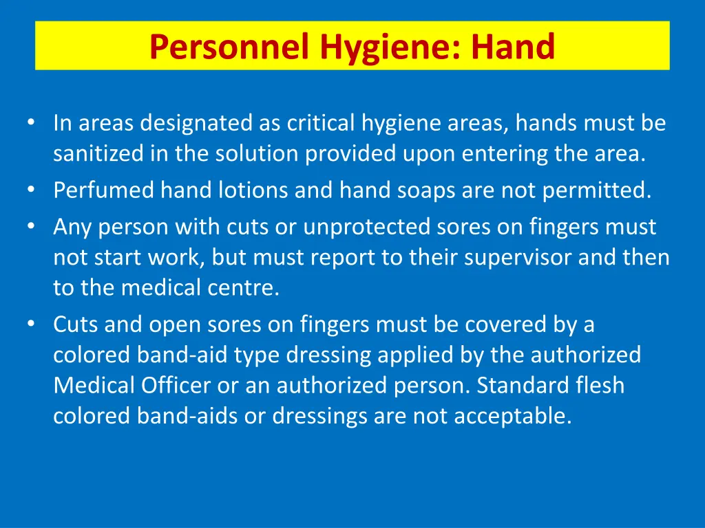 personnel hygiene hand 1