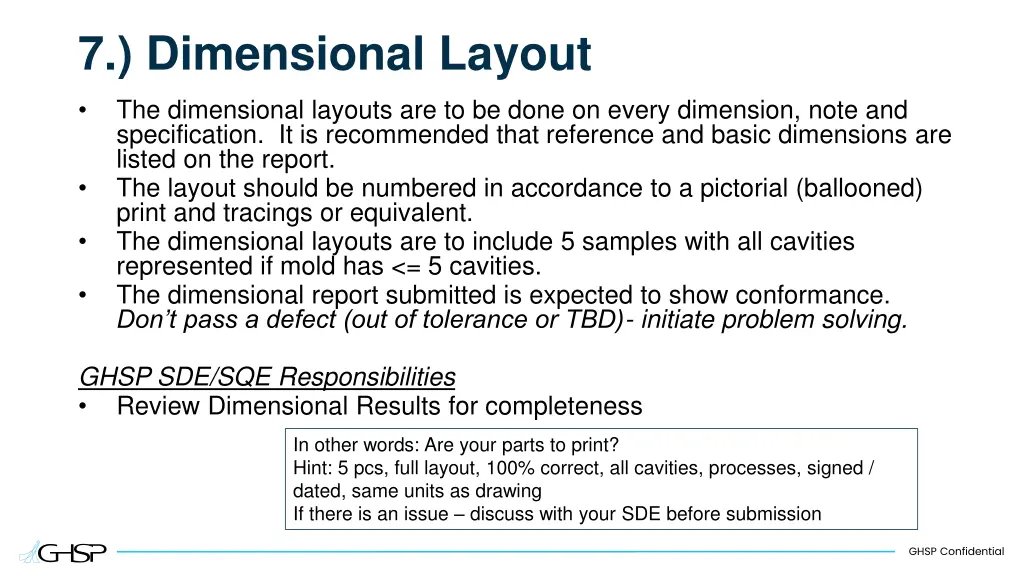 7 dimensional layout