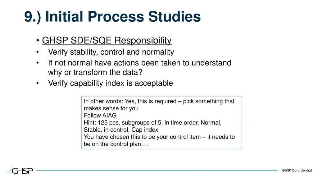 9 initial process studies 1