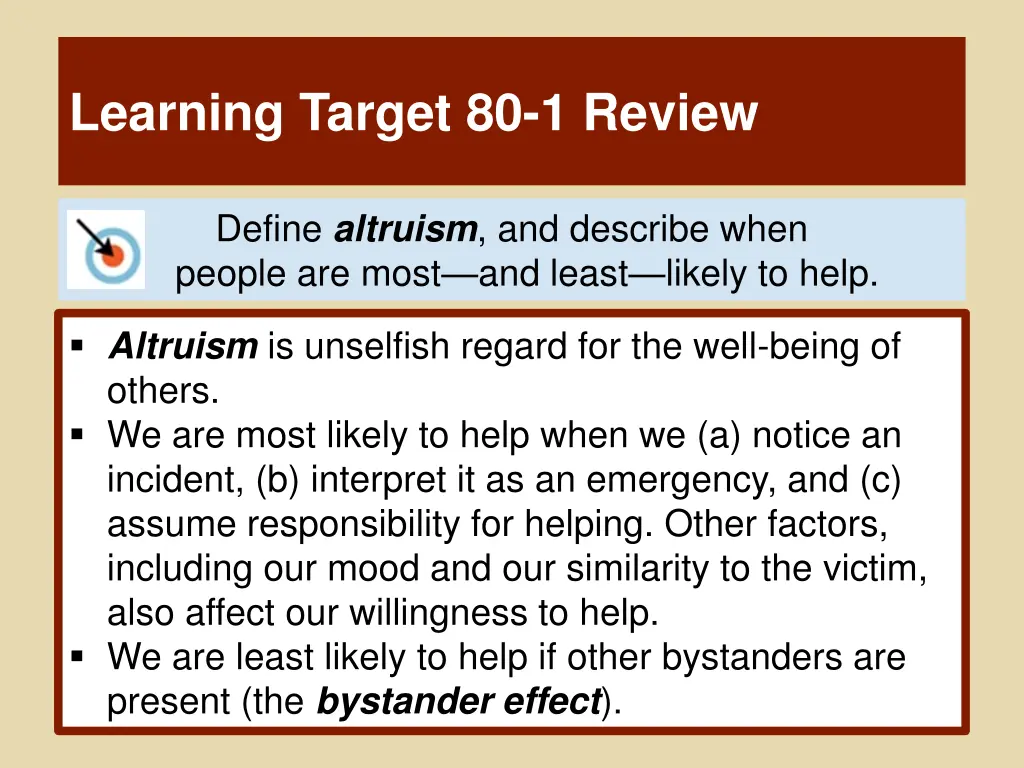 learning target 80 1 review