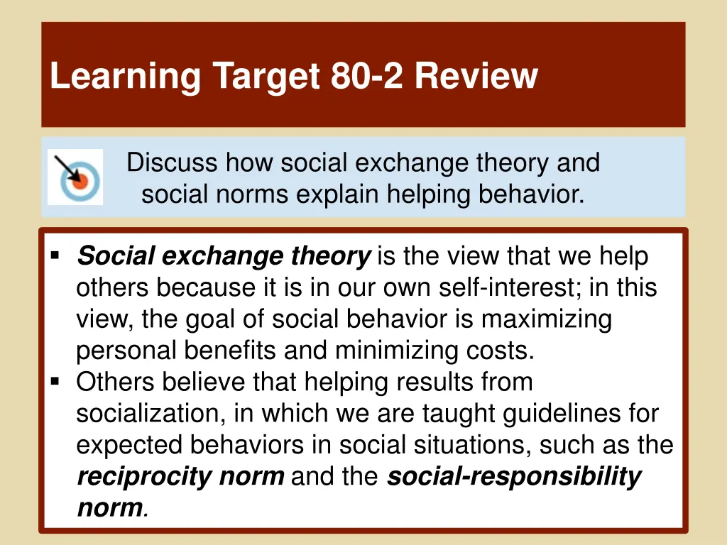 learning target 80 2 review