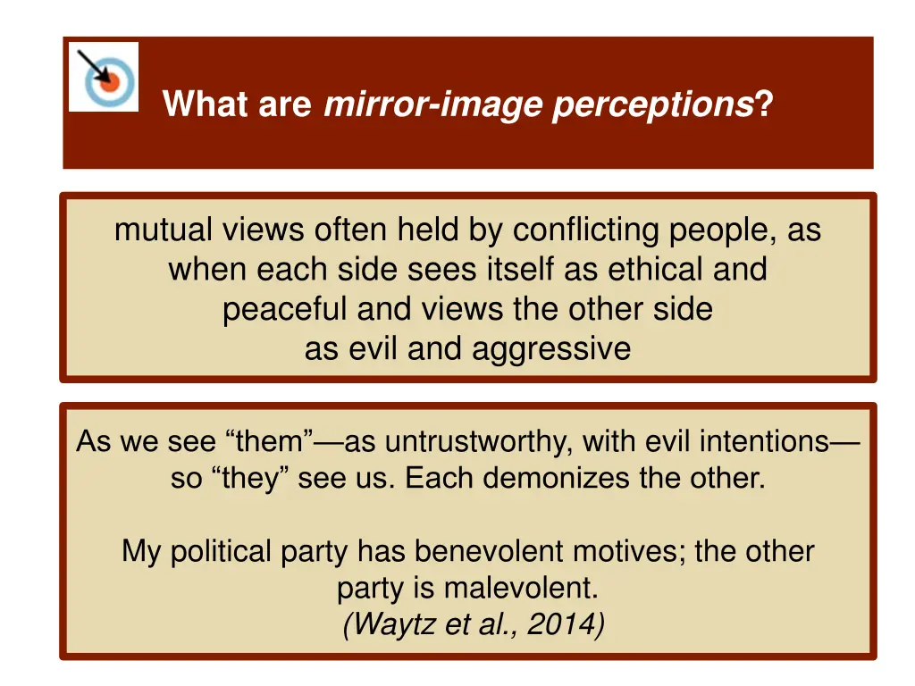 what are mirror image perceptions