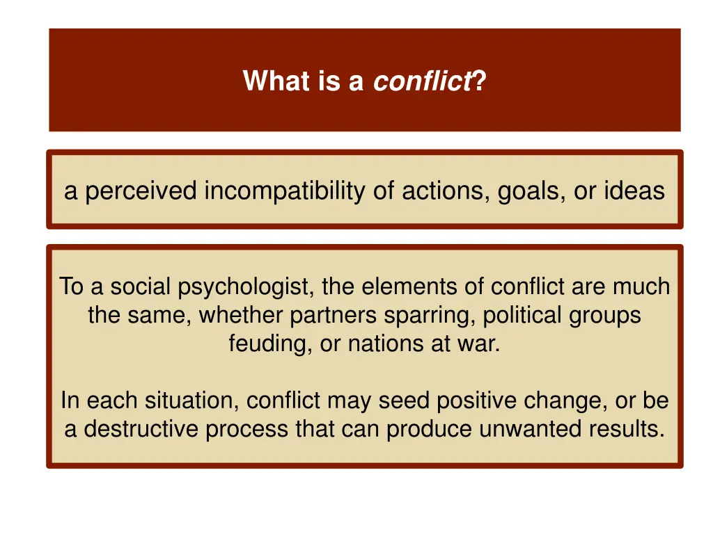 what is a conflict