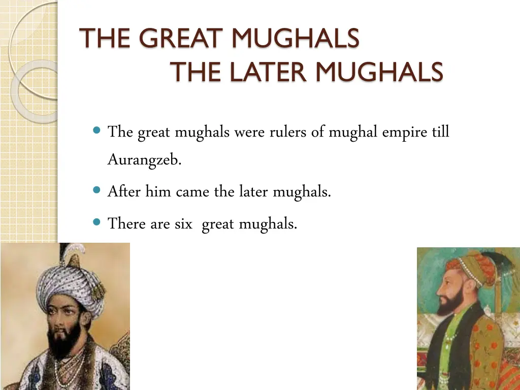 the great mughals the later mughals