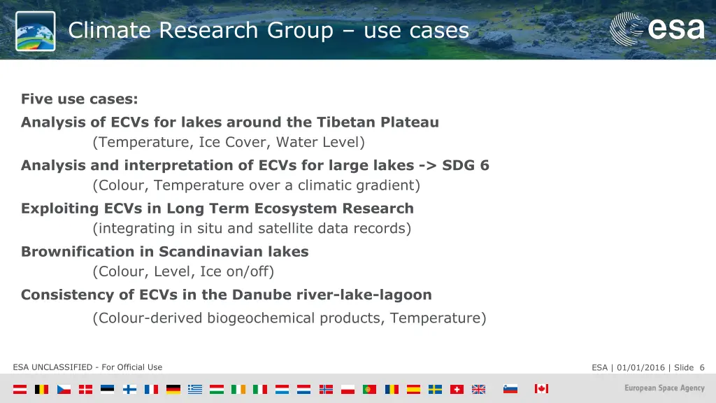 climate research group use cases