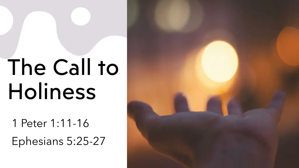 the call to holiness 1