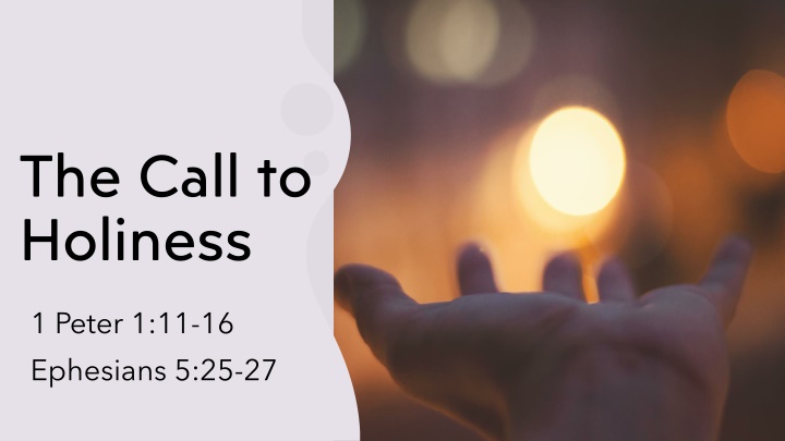 the call to holiness