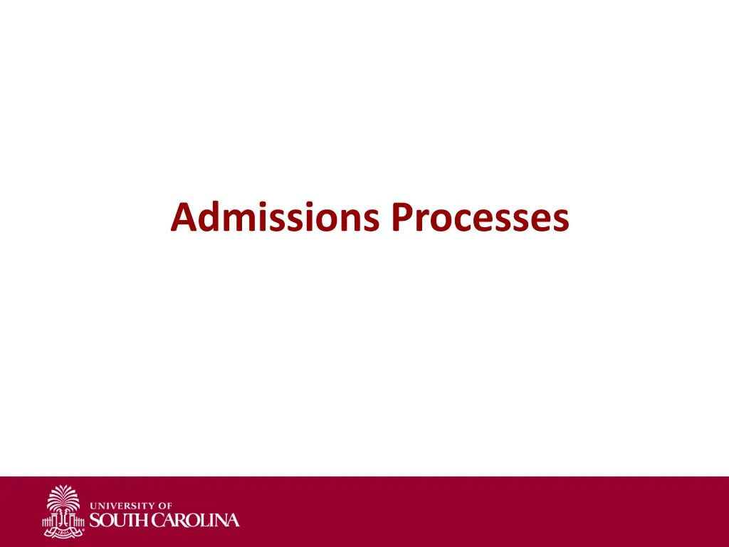 admissions processes