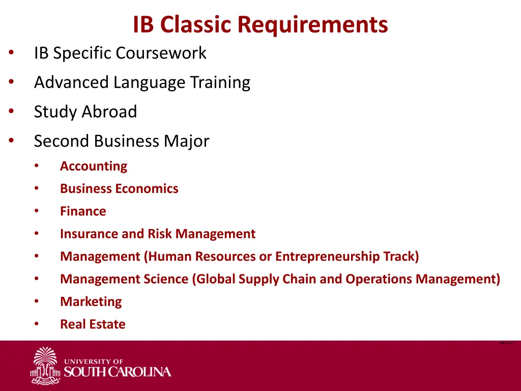 ib classic requirements