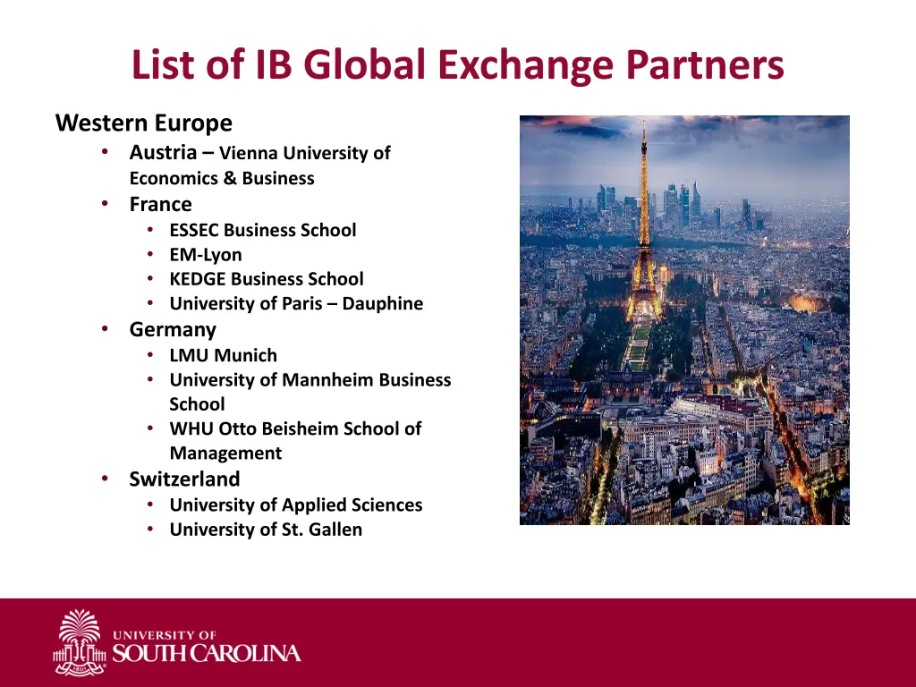 list of ib global exchange partners 1