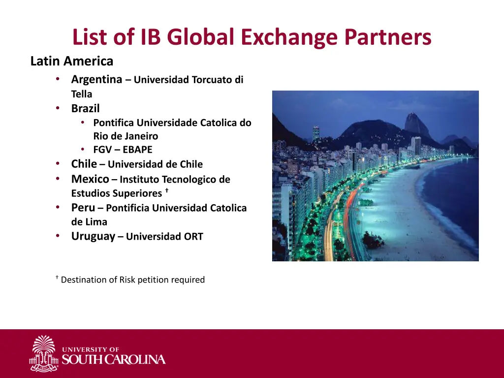 list of ib global exchange partners latin america