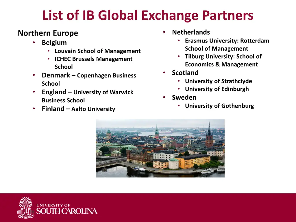 list of ib global exchange partners