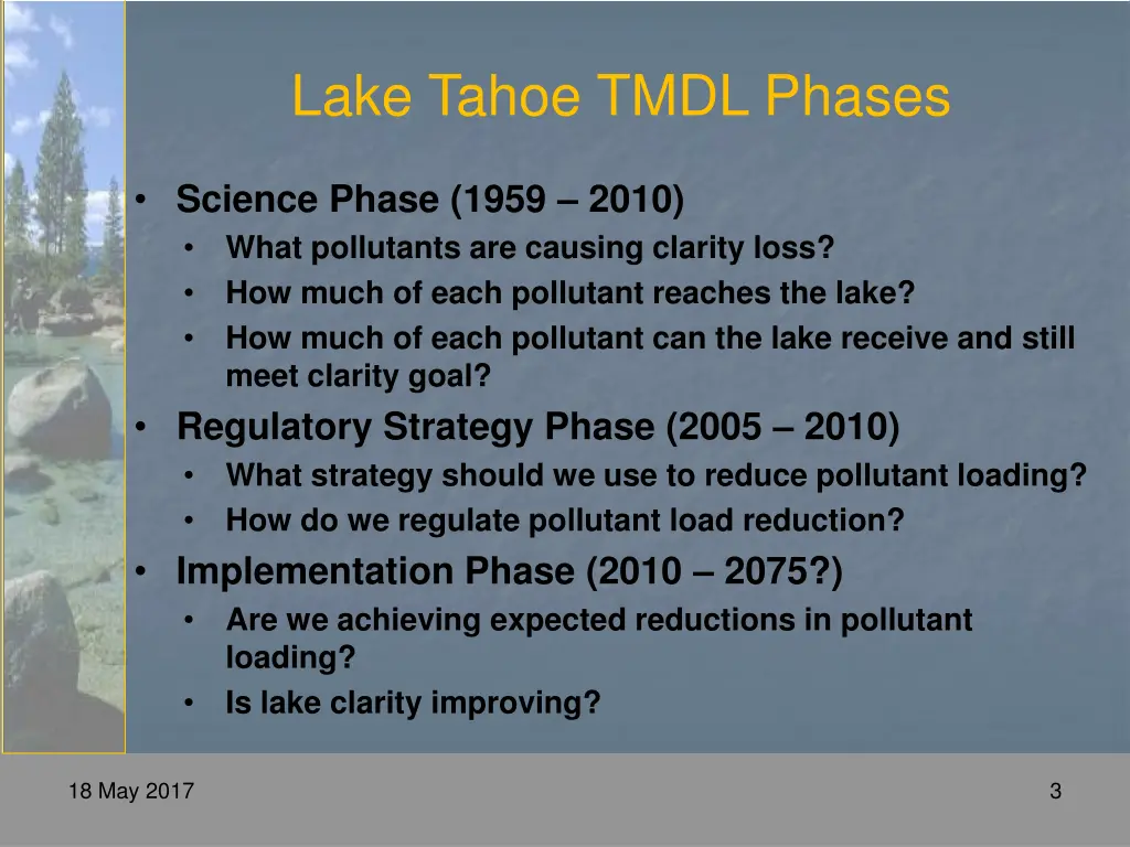 lake tahoe tmdl phases