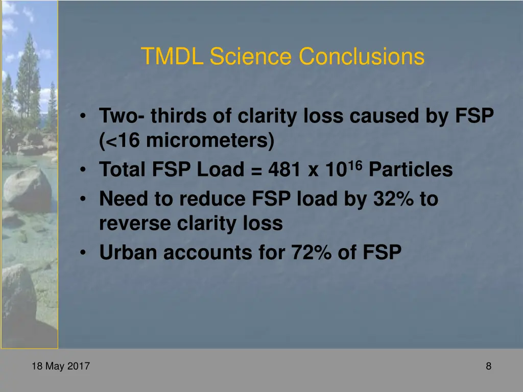 tmdl science conclusions