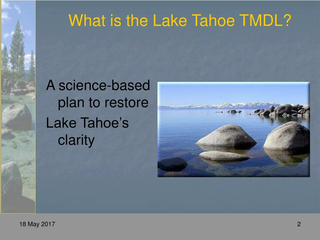 what is the lake tahoe tmdl