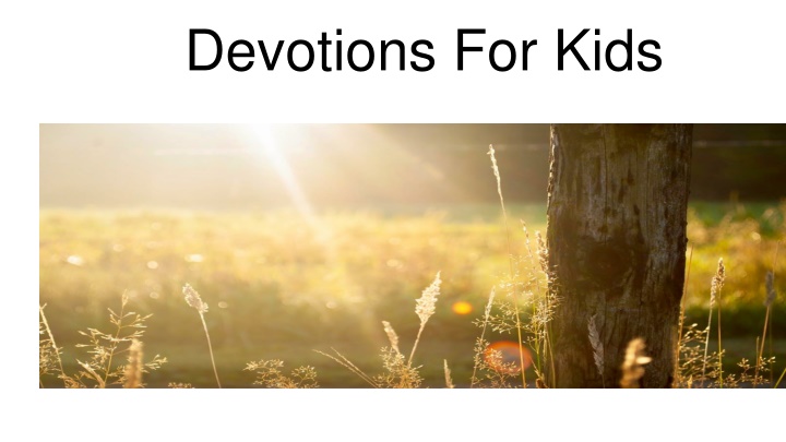 devotions for kids